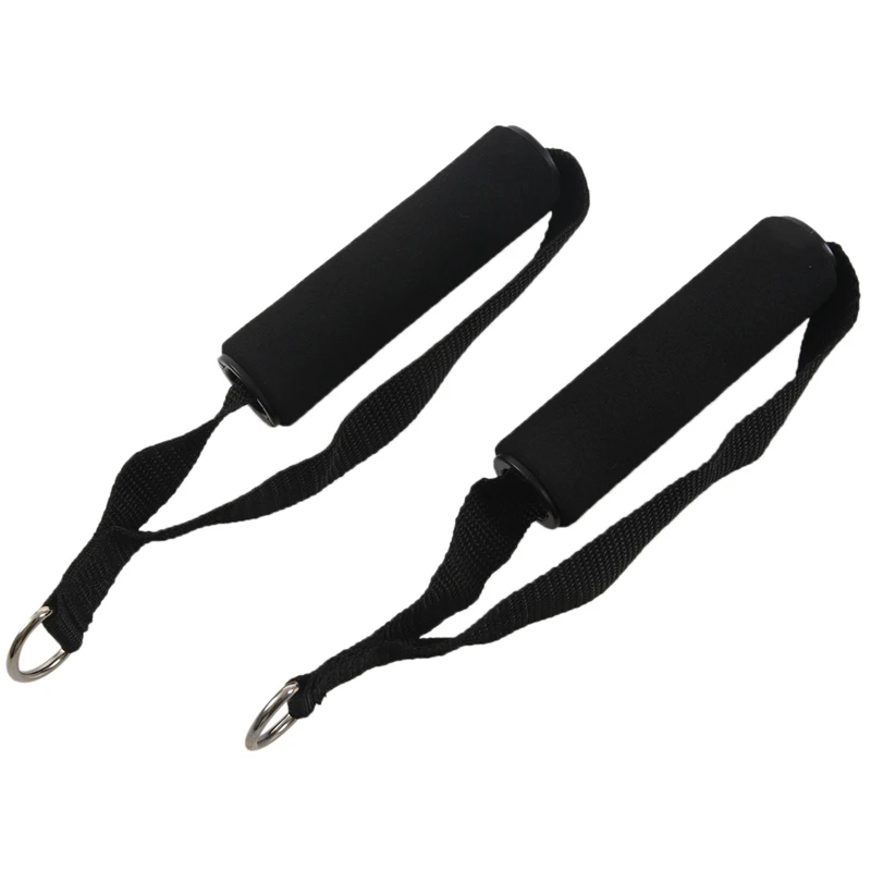 2 X Single Handle Triceps Training Rope Black