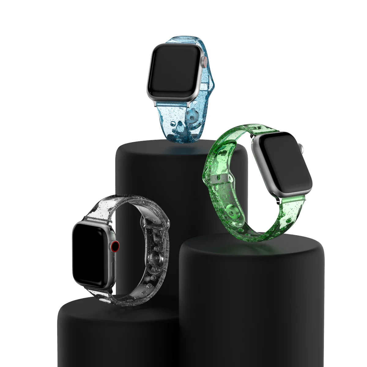 Silicone Bands for Apple Watch Strap 45mm 41mm 44mm 40mm 42mm 38mm Glitter Women Sports Wristband for iWatch 9/8/7/6/5/4/3/2/SE