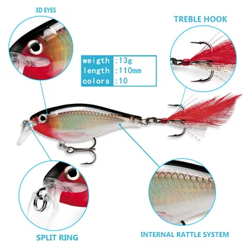 

Fishing Lure 2019 crank 13g/90mm M157 hard bait wobbler isca artificial swimming bait