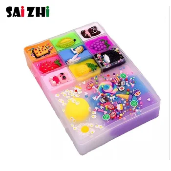 

Colorful Mixing unicorn slime DIY Rainbow Slime Squishy Antistress Kids Foam Ball Cotton Toy For Candy Plasticine Toy Gift