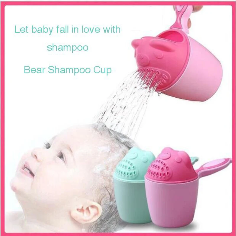 

YETAA Children's shower shampoo cup baby shampoo cup baby shower water spoon