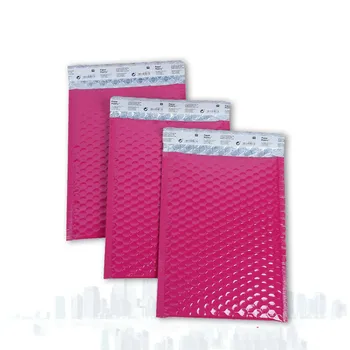 

Rose Red Bubble Buffer Self Adhesive Seal Bags PE Waterproof Plastic Cellophane Bags Gifts Bag Candy Pouch Jewelry Packaging10pc