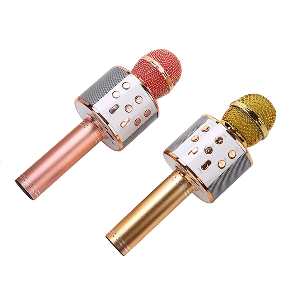 MAMEN WS 858 Bluetooth беспроводной микрофон караоке профессиональный Динамик ручной consender KTV видео студия запись музыкальный плеер