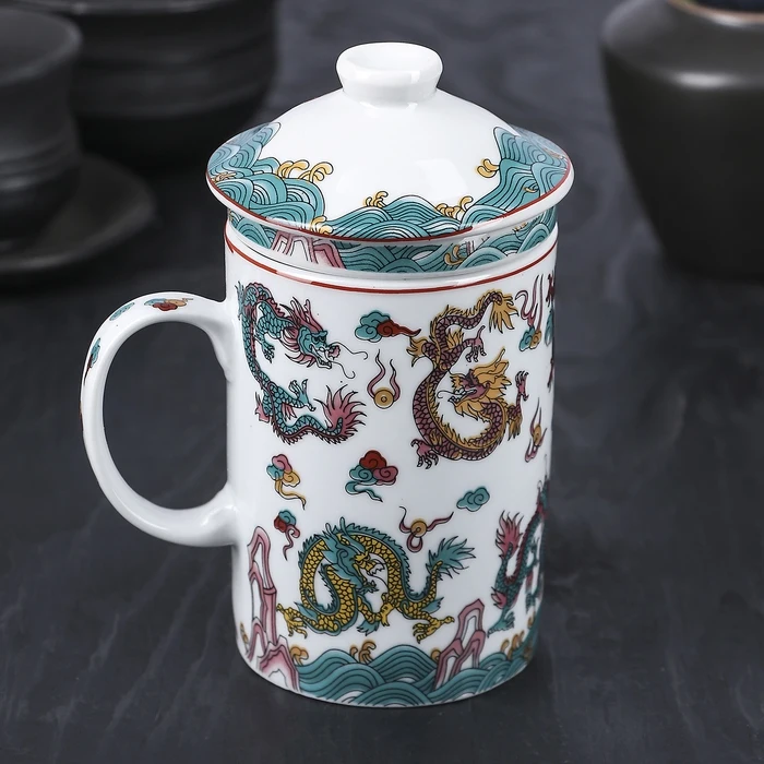 кружка с фениксом. кружка заварочная с керамическим ситом. кружка с керамическим ситом. кружка 300 мл, с крышкой и керамическим ситом. кружка с керамическим ситом.