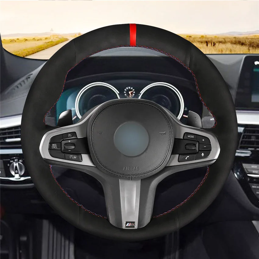 Чехол на руль MEWANT из черной замши для BMW M Sport G30 G31 G32 G20 G21 G14 G15 G16 X3 G01 X4 G02 X5 G05