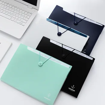 

Simplism A4 File Folder Paper Organizer 8/12 Pockets Expanding Wallet Document Bag File Pocket Storage Folder Elastic Closure