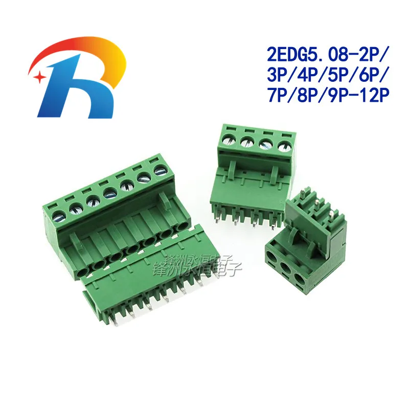 2edg5.08 мм KF2EDG KF2EDGK KF2EDGV KF2EDGR 5 08 PCB винтовая Клеммная колодка штекер и гнездо разъем 2/3/4/5/6/7/8/9/10/11/12P|Соединители| |