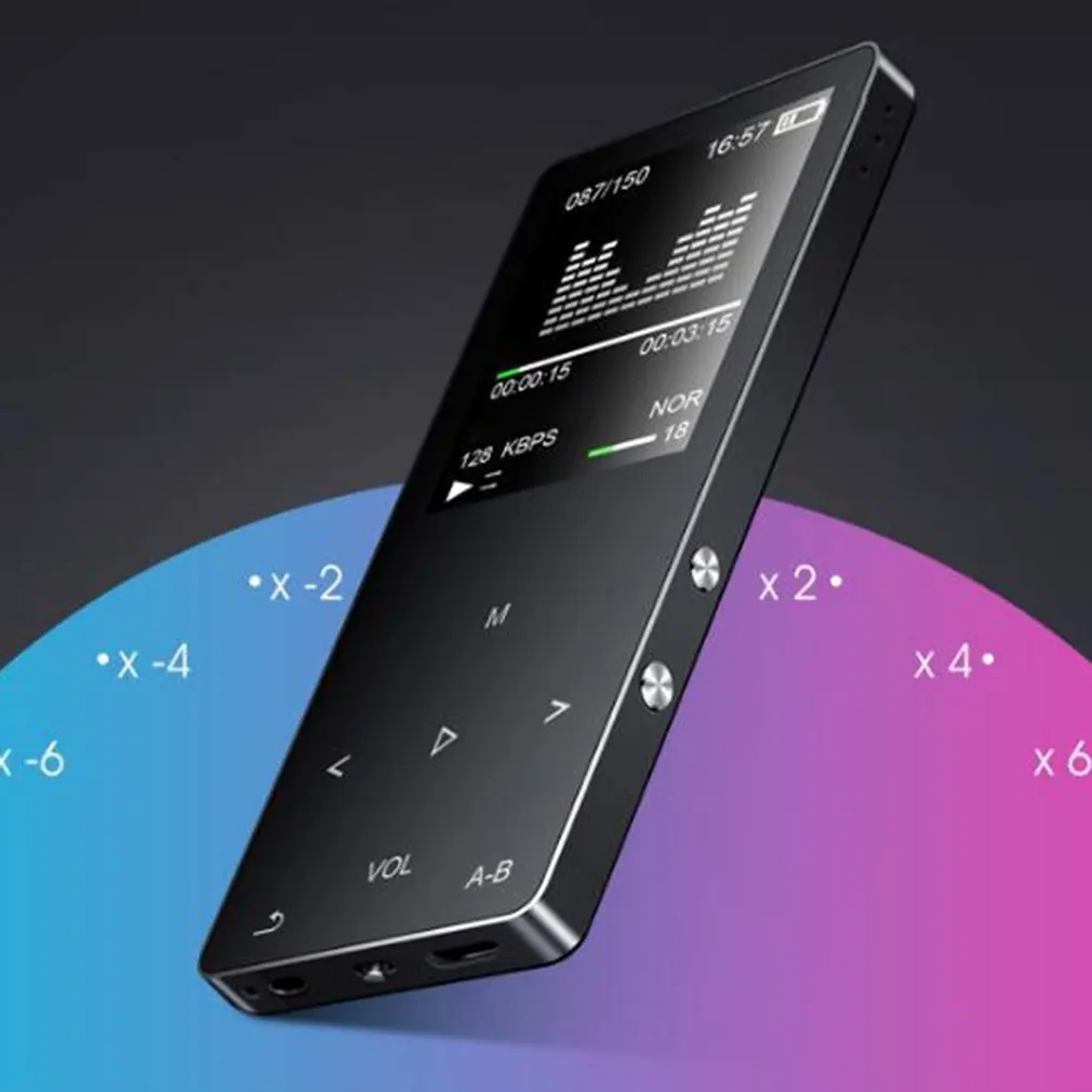 16GB Wireless MP3 Player HiFi Bass Music Player APE FLAC FM Radio TF Portable MP3 Music Player Hi-Fi Lossless