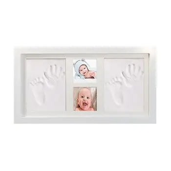 

GloryStar Cute Baby Photo Frame DIY Handprint Imprint Air Drying Soft Clay Footprint Kids Casting Parent-child Hand