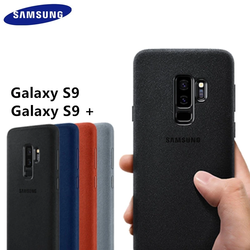 100% оригинальный Samsung Galaxy s9 Plus + Alcantara чехол кожаный класса люкс Премиум