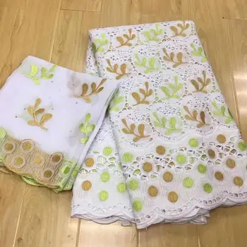 

Swiss Voile Lace Fabric 100%cotton lace Swiss voile lace in Switzerland 2020 high quality african dry lace fabric 5+2yards