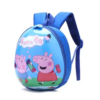 

Peppa Pig Cartoon Baby Backpack Eggshell School Bag Kindergarten Travel Essentials Action Figure Children Gifts 1-5 Years Old