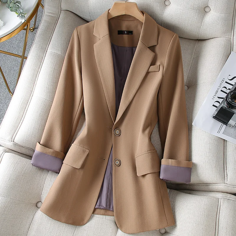 

Корейская Осенняя спортивная куртка Женская одежда оверсайз в клетку спортивная куртка Офисная Женская куртка весенняя одежда оверсайз