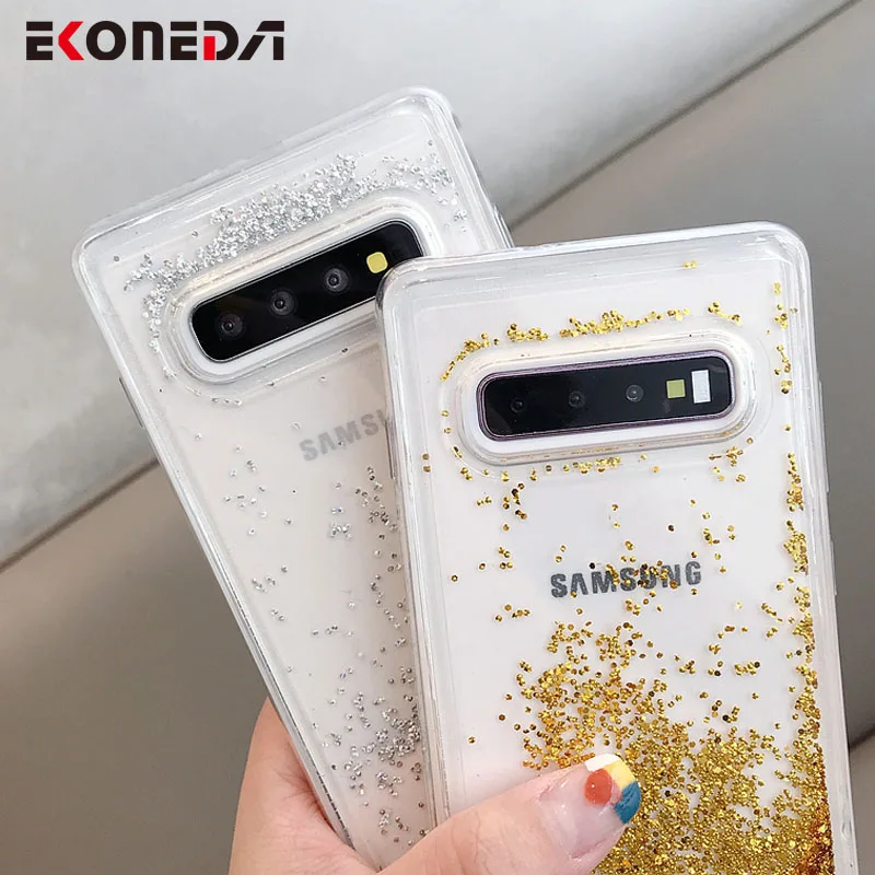 Чехол EKONEDA с жидкими блестками для Samsung Galaxy S8 S9 S10 S20 Plus Ultra Note 8 9 10 S10e чехол