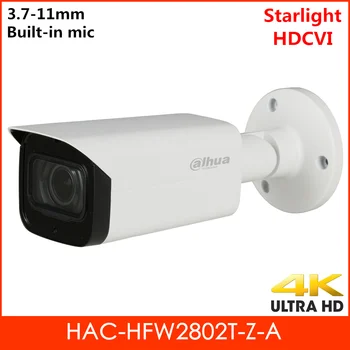 

Dahua 4K Starlight HDCVI Camera Smart IR Suivillance Camera Built in Mic IP67 Coaxial Camera 3.7-11mm motorized lens