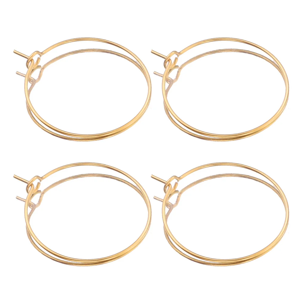 Wire-Hoops Earrings Jewelry-Making-Supplies Loop Circle Stainless-Steel Gold High-Quality