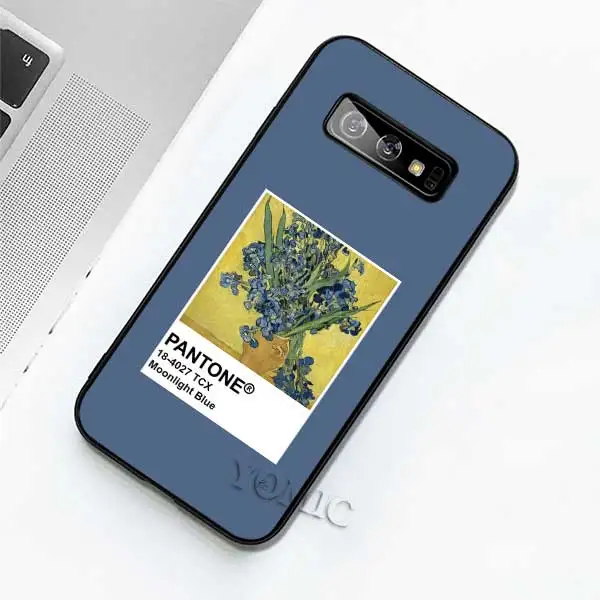 Мягкий чехол для samsung Galaxy S10 5G S10e S9 S8 Plus S7 Edge Note 8 9 10+ черный силиконовый чехол для телефона Van Gogh Pantone - Цвет: B09