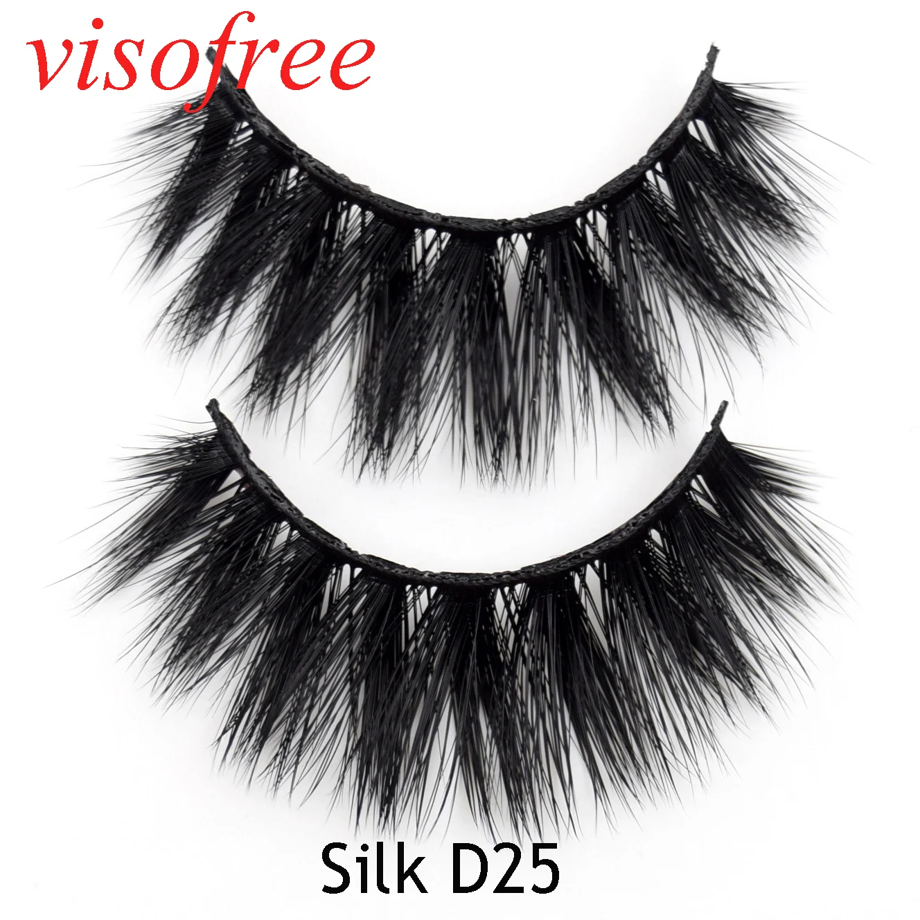 Visofree 30 пар/лот 3D Искусственные Шелковые ресницы Мягкие Накладные ресницы ручная работа Высокое качество многоразовые ресницы Silk-D25