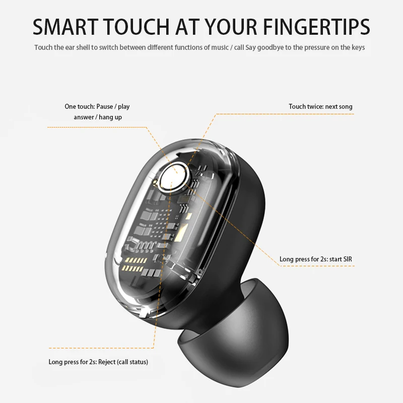 Беспроводные наушники Bluetooth TWS Bluetooth наушники светодиодный дисплей с 500 мА чехол для зарядки наушников шумоподавление