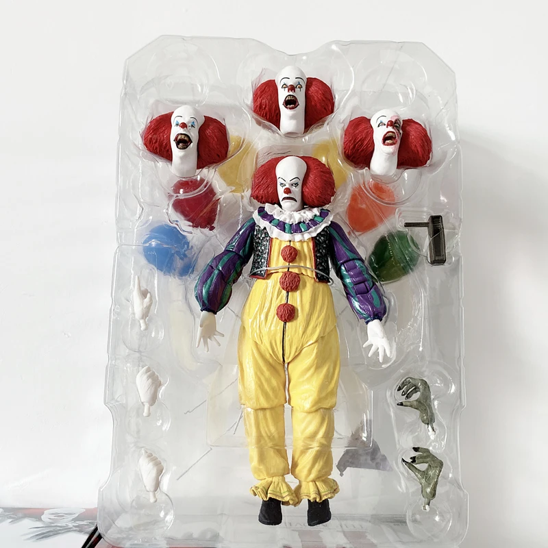 joker no box 7 дюймов 18 см NECA 40th anniversary Ultimate Leatherface Classic Terror Texas Chainsaw IT Pennywise Joker 1990 фигурка - Цвет: joker no box