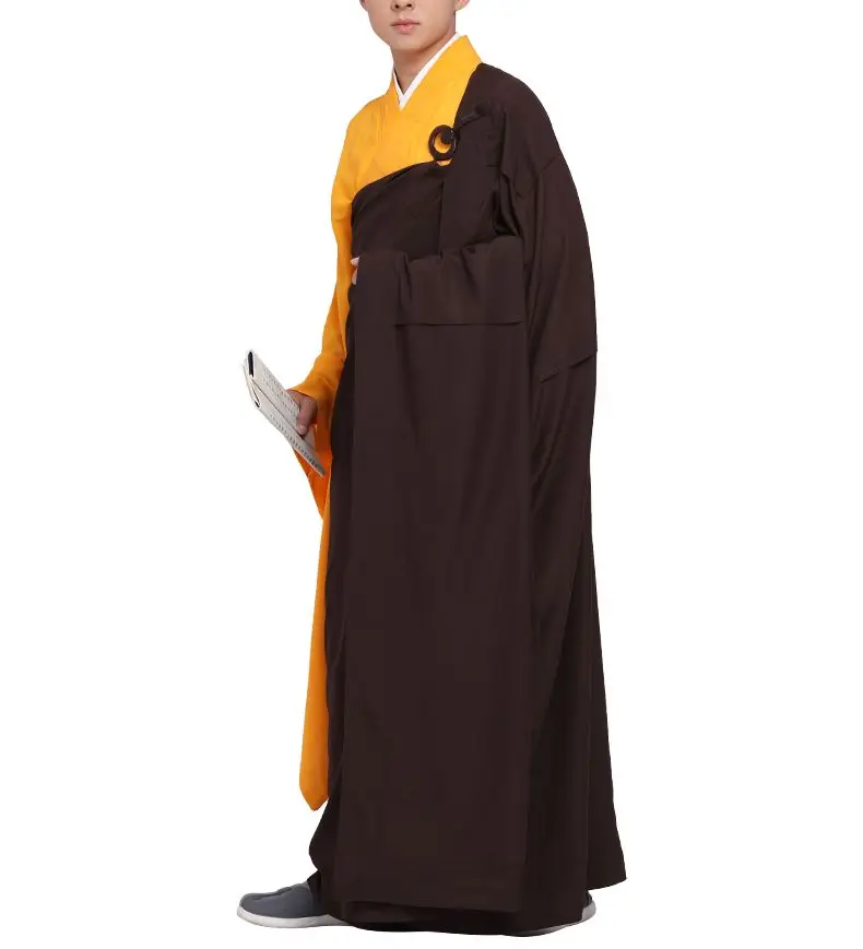 unisex high quality buddhist buddha cassock kesa robe zen lay shaolin monk kung fu suits gown wuyi