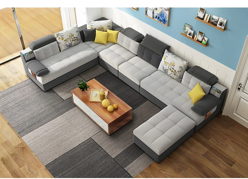 Living Room Sofa set U Home Furniture modern linen hemp fabric sectional  sofas American country muebles de sala moveis para casa|Living Room Sofas|  - AliExpress