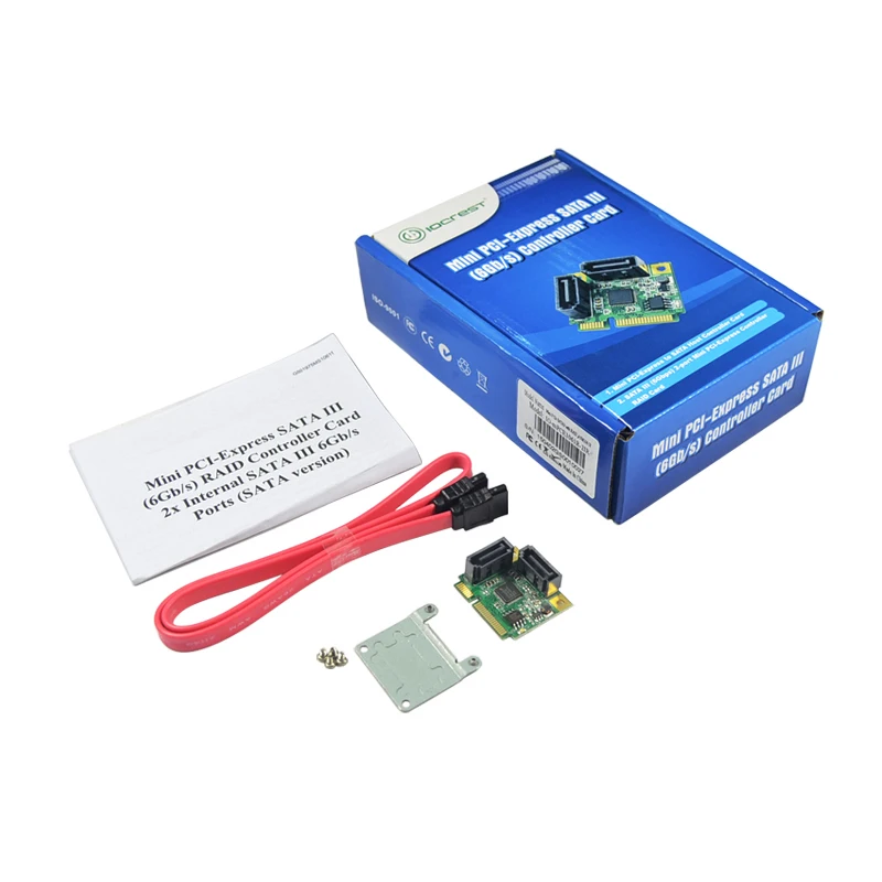 Высокое качество Мини PCI-Express для SATA 3,0 Поддержка 6 ГБ/сек. 2x Внутренний порт RAID контроллер карты