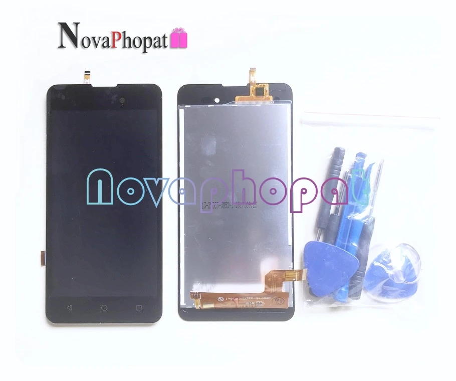 Novaphopat черный экран для BQ 5035 BQ-5035 Velvet BQS 5035 сенсорный экран дигитайзер сенсор ЖК-дисплей полная сборка Замена