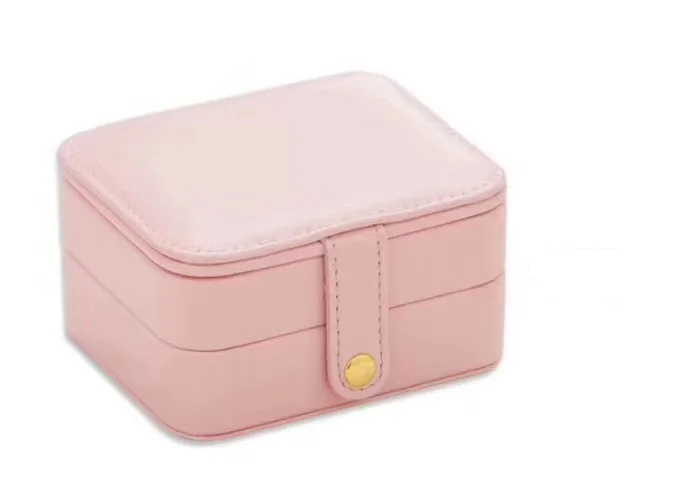 Wholesale exquisite three layers jewelry storage box for ring earrings in PU leather can be customized
