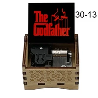Color Print Wooden The Godfather Speak Softly Love Music Box  For Christmas Birthday Valentine's day Gift Family Decorations 2