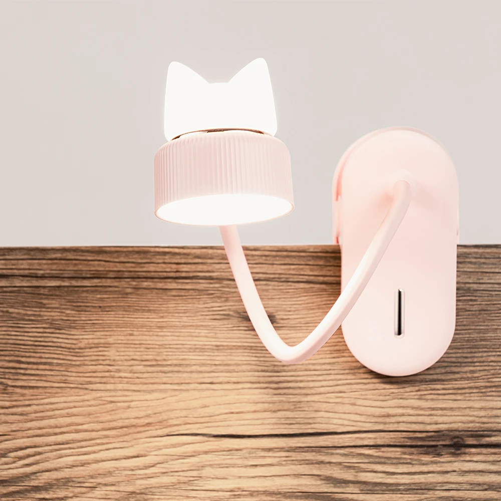 Xiaomi Mijia 3 жизнь светодиодный настольная лампа usb зарядка складной зажим свет трехскоростной Регулируемый Кот ночник для чтения для умного дома