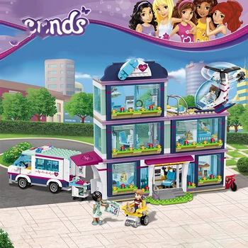 

LELE 932pcs Heartlake City Park Love Hospital Girl Friends Building Block Compatible Lepin Friends Brick Toy Christmas Gift
