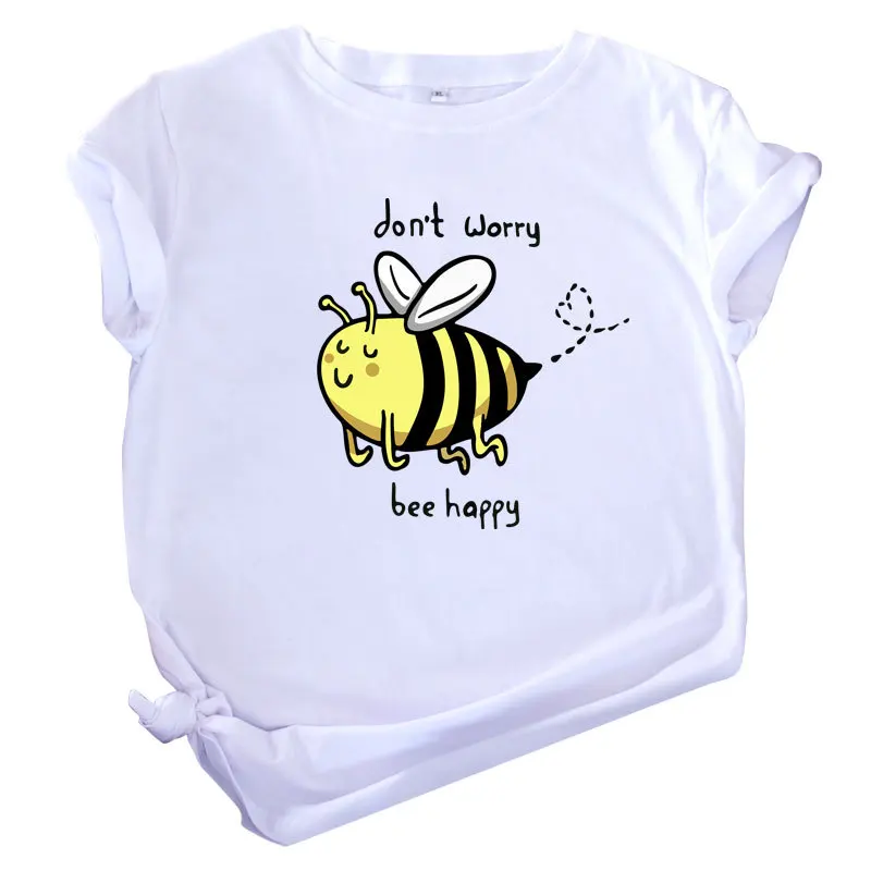 Милые футболки с коротким рукавом MK мультфильм Маленькая Пчелка женские