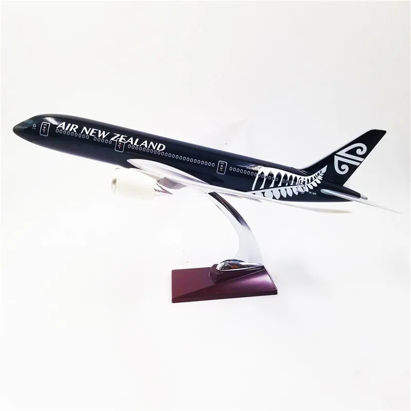 Коллекция 1:130 масштаб 43 см Новая Зеландия B787-8 авиакомпания модель самолета Смола самолет с светильник и колесами дисплей для взрослых