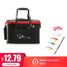 Сумка для удочки, переносная, водонепроницаемая, складная, EVA, коробка для живой рыбы, регулируемая, для кемпинга, контейнер для воды, снасти, Сетчатая Сумка для хранения