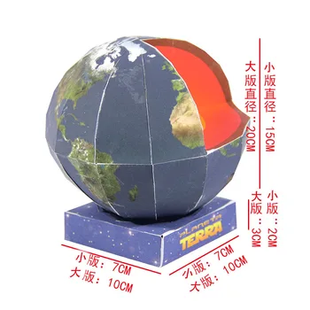 

Paper model Natural science and technology small production Earth structure model Handmade DIY paper cutting