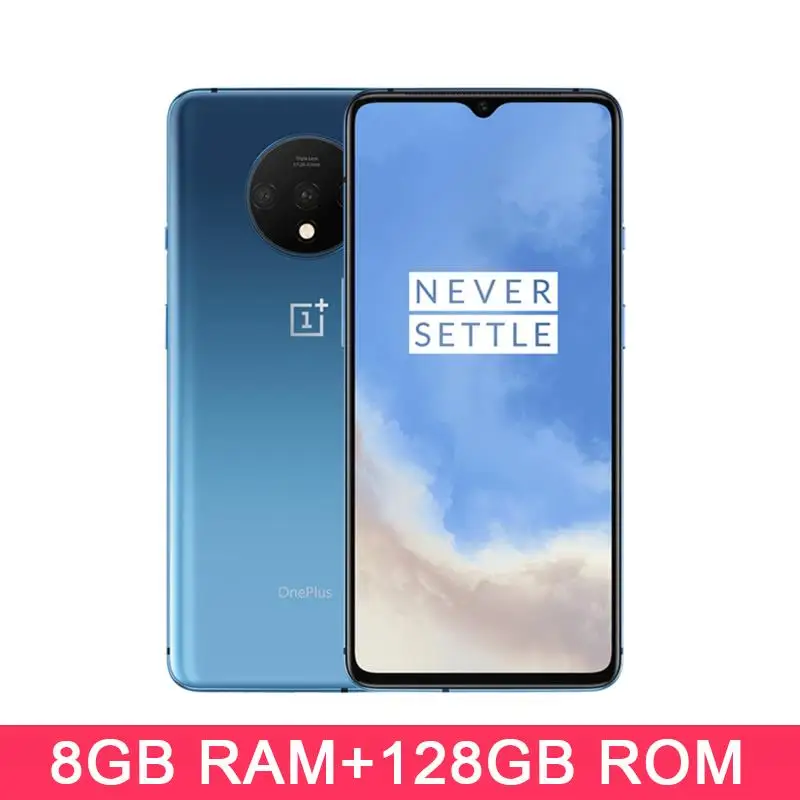8GB 128GB Blue Мобильный телефон с глобальной ПЗУ OnePlus 7 T 7 T 8GB 128 GB, Восьмиядерный процессор Snapdragon 855 Plus, экран 6,55 дюйма, 48мп, тройная камера, телефон nfc - Цвет: 8GB 128GB Blue