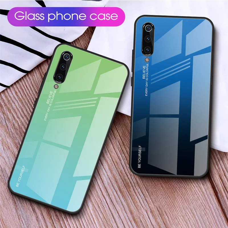 

Gradual Change Tempered Glass Case for iphone 7 8 Plus X Case Soft Frame Hard Back Cover for iphone XS Max XR 11 Pro Max Case