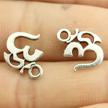 

Wholesale Jewelry Lots Antique Silver Color 15x12mm Om Pendants For Bracelets Jewelry Material 400 Pieces