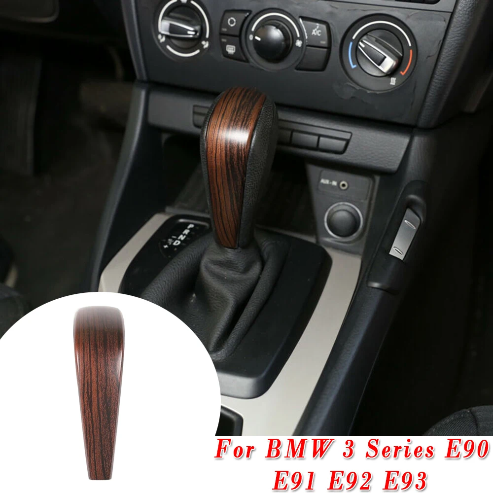 

Car Shift Knob Decorative Sticker Cover Pine Wood For BMW 3 Series E90 E91 E92 E93 Auto Interior Replacement Parts