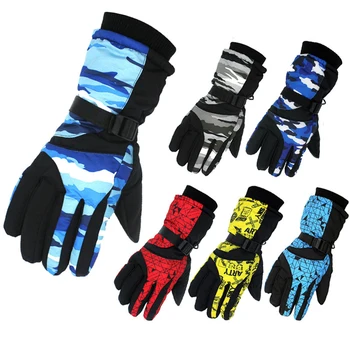 

For Skiing Climbing Cycling Gloves Full Finger Thick Adjustable Windproof Thermal Handwear Outdoor Winter Sportswear Accessories