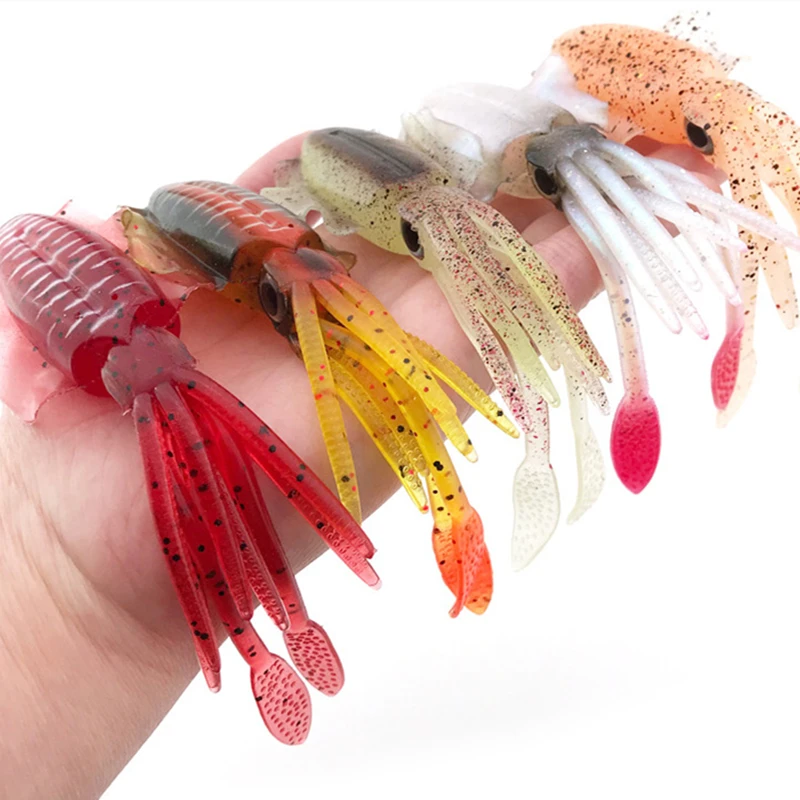 

Fishing Lure Squid Soft Lure Luminous UV Squid Jig For Sea Fishing Boat Fishing Wobbler Bait Artificial Bait Fishing Accessories