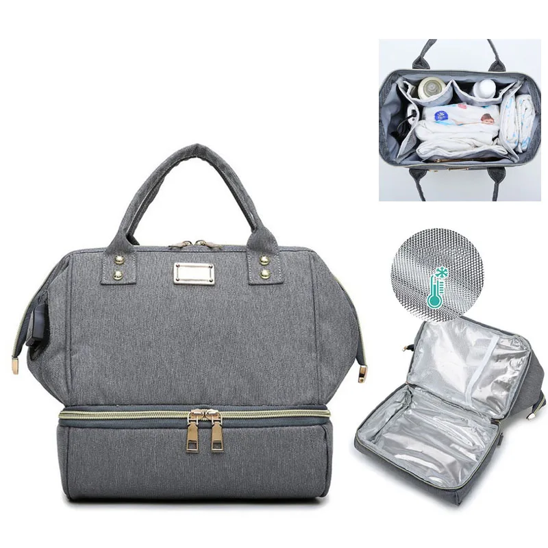  Diaper Bag Backpack For Moms Waterproof Large Capacity Stroller Diaper Organizer Insulation Materni