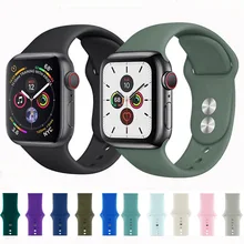 Силиконовый ремешок для apple watch 5 4 band correa apple watch 44 мм 40 мм 42 мм 38 мм iwatch 5 4 3 2 1 Спортивный Браслет