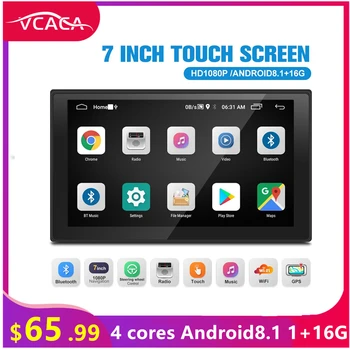 

VCACA Android 8.1 7Inch Car Multimedia Player 1+16G Bluetooth/FM WIFI GPS stereo radio DVR 2Din Touch Screen android car player