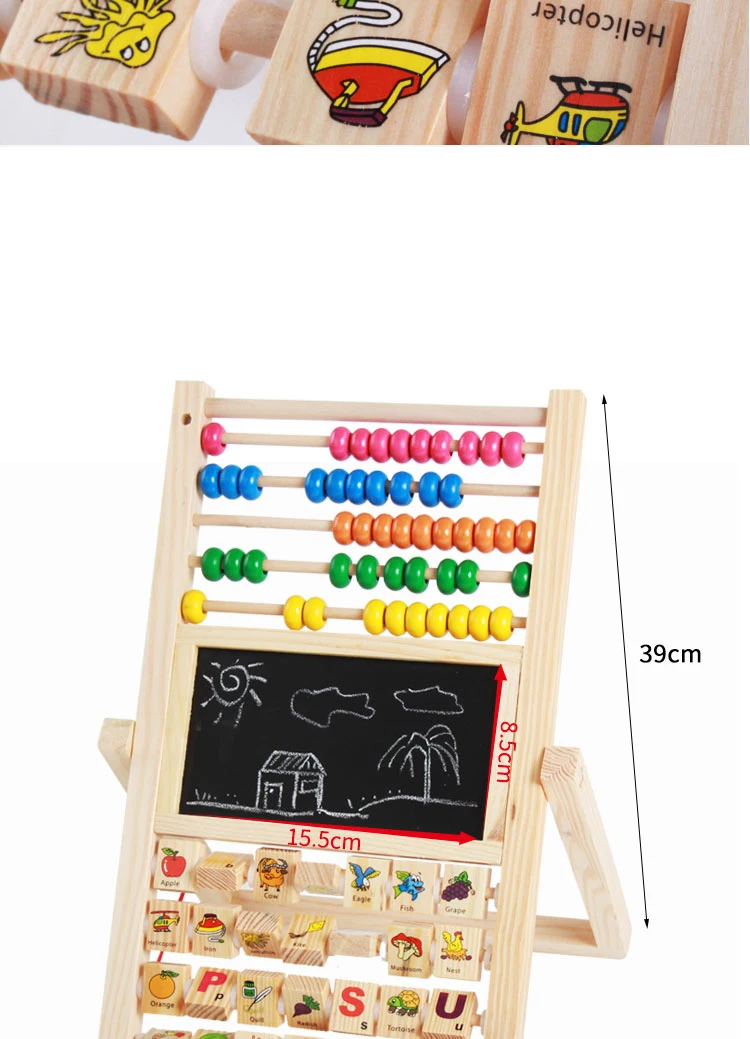 Многофункциональный Abacus обучающий стенд деревянный Монтессори игрушки подсчет познания доска ранняя обучающая математическая игрушка для детей подарок