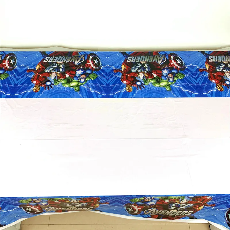 Disney Мститель Капитан Америка 1,1*1,8 м День рождения украшения детских товаров, одноразовая посуда Праздничная скатерть для будущей мамы