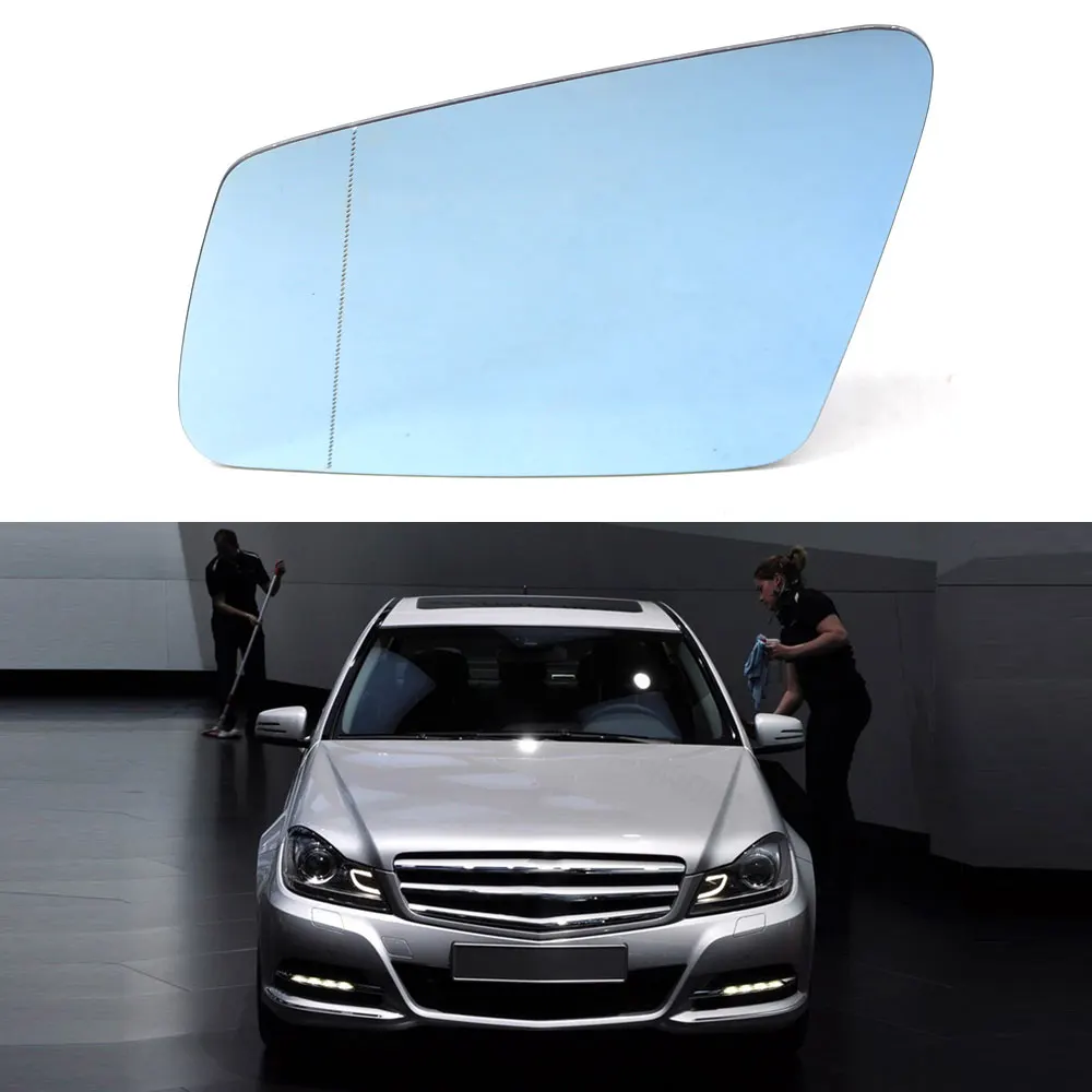 Blue Left Для Mercedes-Benz W212 W204 W221 C180 C250 C300 C350 E200 E250 E300 E350 E550 2010-2013 вправо/левая сторона крыло зеркало Стекло Oc21 - Цвет: Blue Left