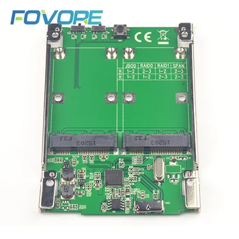 

mSATA USB Adapter RAID SSD mSATA to USB 3.1 type A micro B Adapter USB3.1 mini SATA Converter Card with cable high speed