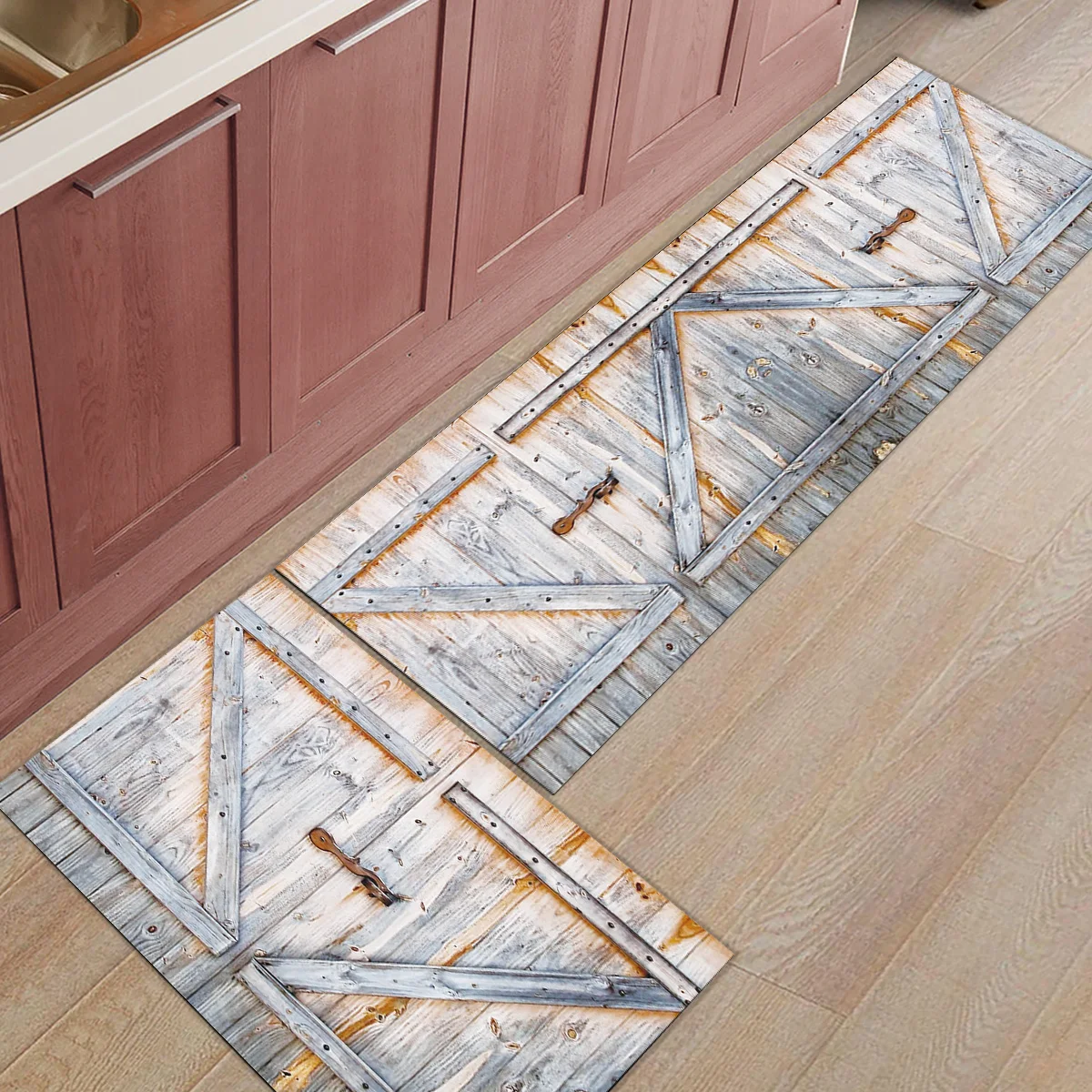 2 шт. Коврики для кухни кантри Сарай двери фермы двери Коврики для входного пути ванная комната гостиная двери коврики домашний декор